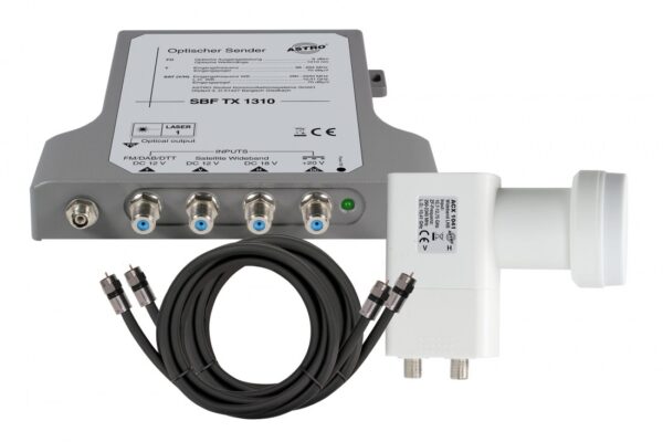 Kit mit Breitband-LNB, optischem Sender und Anschlusskabeln – Bild 2